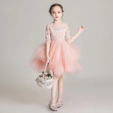 Kamames  Princess Dress Girl Tulle Tutu Little Girl Western Style Children's Dress Host Costume for Piano Performance Flower Girl Wedding Dress