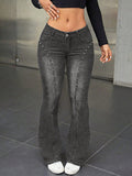 NEW ICON Low-Waist Flared Jeans In Vintage Washed Style