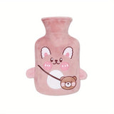 Cute Plush Hot Water Bottle - Reusable No-Electricity Warm Compress Bag for Hands & Abdomen, Non-Feather, Comfort Winter Warmer for Ages 14+