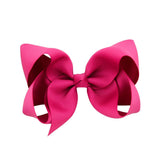 1Piece Solid Grosgrain Ribbon Hair Bows With Clip For Cute Girls Handmade Hair Clips Barrettes Hairpins Kids Hair Accessories