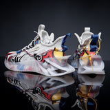 Men's Sneakers New Arrival Men's Blade Running Shoes Graffiti Sports Shoes Outdoor Training White Jogging Shoes Trendy Men Shoes