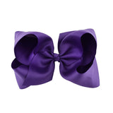 6 Inch Big Grosgrain Ribbon Solid Hair Bows With Clips Girls Kids Hair Clips Headwear Boutique Hair Accessories