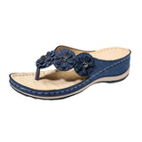 kamames Popular Style Sandals Women's Large Size Women's Shoes Flowers Thick-Soled Casual Sandals Herringbone Slippers
