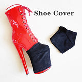 kamames Shoe Cover Pole Dance Shoes Protective Cover High Heels 20cm Waterproof Platform 10cm Suede Material Strong Wear-resistant