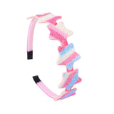 2022 Fashion Girls Glitter Hair Bands Cute Colors Hair Hoop Hairbands Lovely Bow Stars Headbands For Kids Gifts Hair Accessories