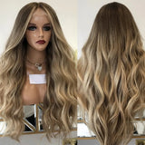 Highlight Wig Human Hair for Women Dark Blonde Glueless Full Lace Wigs Pre Plucked 13x6 Hd Transparent Lace Frontal Wig