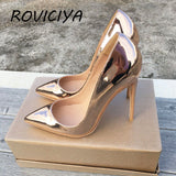 kamames Gold Brand Shoes Woman High Heels Ladies Pumps Women Shoes Sexy Wedding Shoes Stiletto Plus Size 33 34 QP029 ROVICIYA
