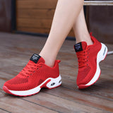 kamames Spring Korean Casual Fashion Hollow Mesh Flying Woven Air Cushion Outdoor Sports Low-Top Hiking Running Shoes