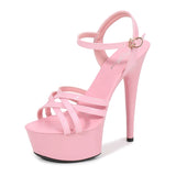 kamames Shoes Women Stiletto sandals Striptease Walking Show Sandals Model high-heeled Shoes Sandals Platform Wedding Shoes Female New