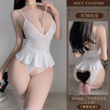 kamames kamames About Sex Underwear Sexy Joined Dress Hollow Out Temptation Hot Open File Uniform Supplies Suit Do Not Take Off Pajamas