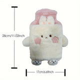 1000ML Cartoon Animal Cute Plush Warm Water Bag - Hot Water Bottles with PVC Inner Liner, Portable, Movable, Quick and Long-lasting Insulation for Warm Hands and Feet, Period Warmth, and Cozy Bed Comfort