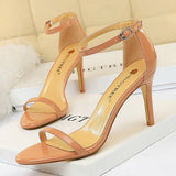 BIGTREE Shoes Super High Heels 11cm Women Shoes Patent Leather Woman Pumps Sexy Women Heels Stiletto Open Toe Ladies Shoes 2021