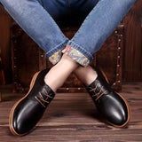 kamames kamames 2251 Young And Middle-Aged British Leather Shoes Beef Tendon Bottom Men's Shoes Flat Large Spot Quick Hair