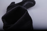 kamames Autumn Winter Women's Pu Leather Over The Knee Boots Back Zip Thick High Heel Platform Thigh Boots Ladies Fashion Shoe Black