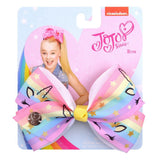 4.5 inch JoJo Bows Jojo Siwa Rainbow Printed Knot Ribbon Bow For Girls Handmade Boutique Hair Clip Children Hair Accessories