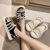 kamames kamames Female Fairy Wind 2024 New Summer Casual Women's Shoes Flat Student Platform Sport Roman Women's Shoes