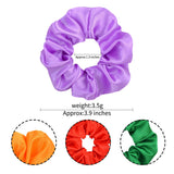 4 inches Women Multicolor Silk Scrunchie Elastic Handmade Hair Band Ponytail Holder Hairband Headband Hair Accessories