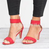 kamames Summer Popular Style Women's Sandals Large Size Women's Shoes Leopard Pattern Thin Heel Women's Sandals Direct Sale