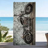 1pc Motorcycle Pattern Beach Towel, Soft Absorbent Beach Towel, Lightweight Beach Blanket, Holiday Essential Gifts, Beach Essentials