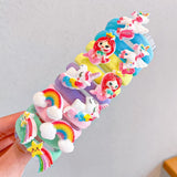 10PCS/Set New Girls Cute Cartoon Nylon Elastic Hair Bands Children Ponytail Holder Rubber Bands Scrunchie Kids Hair Accessories