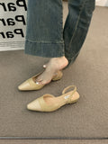 kamames kamames Heel Baotou Sandals Female French Tender Night Nude Pointed Small Fragrant Wind Lady Thick Heel Air Quality Single Shoes