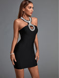 kamames Dress 2022 New Women's Mini Bodycon Dress Elegant Sexy Black Evening Club Party Dress High Quality Summer Runway