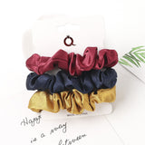 3/5/Pcs Silk Scrunchies Print Leopard Scrunchie Set Elastic Hair Bands Solid Color Fashion Headwear Women Hair Accessories Gift