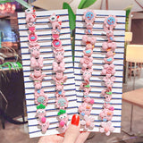 20/40PCS/Set New Girls Cute Colorful Cartoon Scrunchies Ponytail Holder Hair Bands Kids Lovely Headband Fashion Hair Accessories