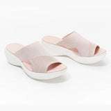 kamames Women's Shoes Summer 2022 Plus Size Wedge Platform Sandals Soft Bottom Beach Muje Ladies Outdoor Light closed toe Flat Slippers