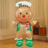 Jumbo Gingerbread for Man with Hat Christmas Balloon - Perfect for Holiday Party Decorations, No Power Needed