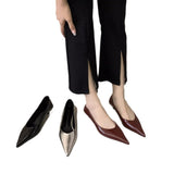 kamames kamames Heels Women Nude Small Heel Fine Heel Pointed French Gentle Match Skirt Low Heel Low Heel Shallow Mouth Four Seasons Single Shoes