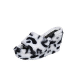 kamames Slope Heel Thick Low Slippers 2023 New Multicolor Casual Short Plush Women With Fashionable Woolen Shoes