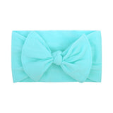 1PCS New Cotton Solid Baby Headband For Cute Girls Kid Wide Bow Knot Turban Elastic Hairbands Handmade Headwear Hair Accessories