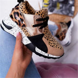 kamames kamames Winter New Leopard Print Dad Shoes Girl Leopard Print Super Fire Sports Shoes Women's Casual Platform Heighten Shoes