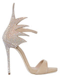 kamames Women's Sandals With High Heels And Open Toes Covered With Anti-Suede Water Drill Banquet Party Shoes Are Sold Directly By Hand.