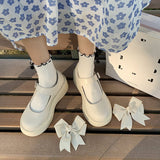 kamames 2024, The New Spring And Summer Mary Jane Shoes Loose Cake Bottom Bow Students JK All Kinds Of Sweet Design