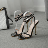 kamames Heels High-Heeled Shoes With Fashionable Toes And Women's Large-Size Sandals
