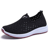kamames Summer Women Shoes Women Breathable Mesh Sneakers Shoes Ladies Slip on Flats Socofy Loafers Shoes Fashion Trainers Women
