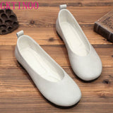 Women Real Leather Shoes Moccasins Mother Loafers Soft Flats Casual Female Driving Ballet Footwear Comfortable grandma shoes