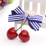 kamames Hot Sell Retro Vintage 50s 60s Women Cherry Bow Hair Clip Hairpins For Pinup Girls Vintage Party Vaction Hair Accessories