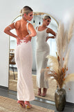 kamames Bakala Diamante Backless Maxi Dress