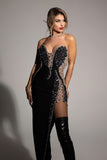 kamames Porsha Diamonate Strapless Maxi Bandage Dress