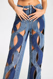 kamames Miura Cutout Wide-Leg Jeans