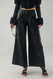 kamames Pava Eco-Leather Wide Leg Pants