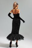 kamames Sean Sequins Strapless Maxi Dress