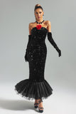 kamames Sean Sequins Strapless Maxi Dress