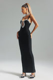 kamames Natalya Diamante-Embellished Maxi Bandage Dress