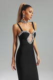 kamames Natalya Diamante-Embellished Maxi Bandage Dress