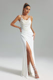 kamames Jayne Pearl Hight Slit Maxi Dress