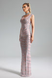 kamames Karoline Diamante Mesh Maxi Dress